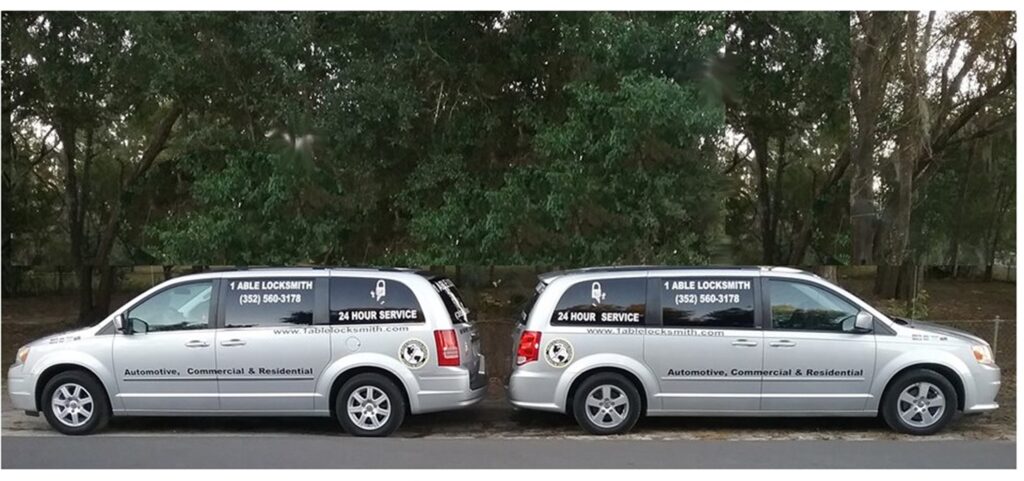 1 Able Locksmith Service vehicles - Citrus County Locksmith 1 Able Locksmith Service Vehicles